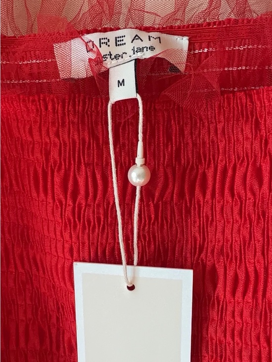 Sister Jane DREAM red palace tulle bow shoulder dress NWT m - Picture 11 of 11